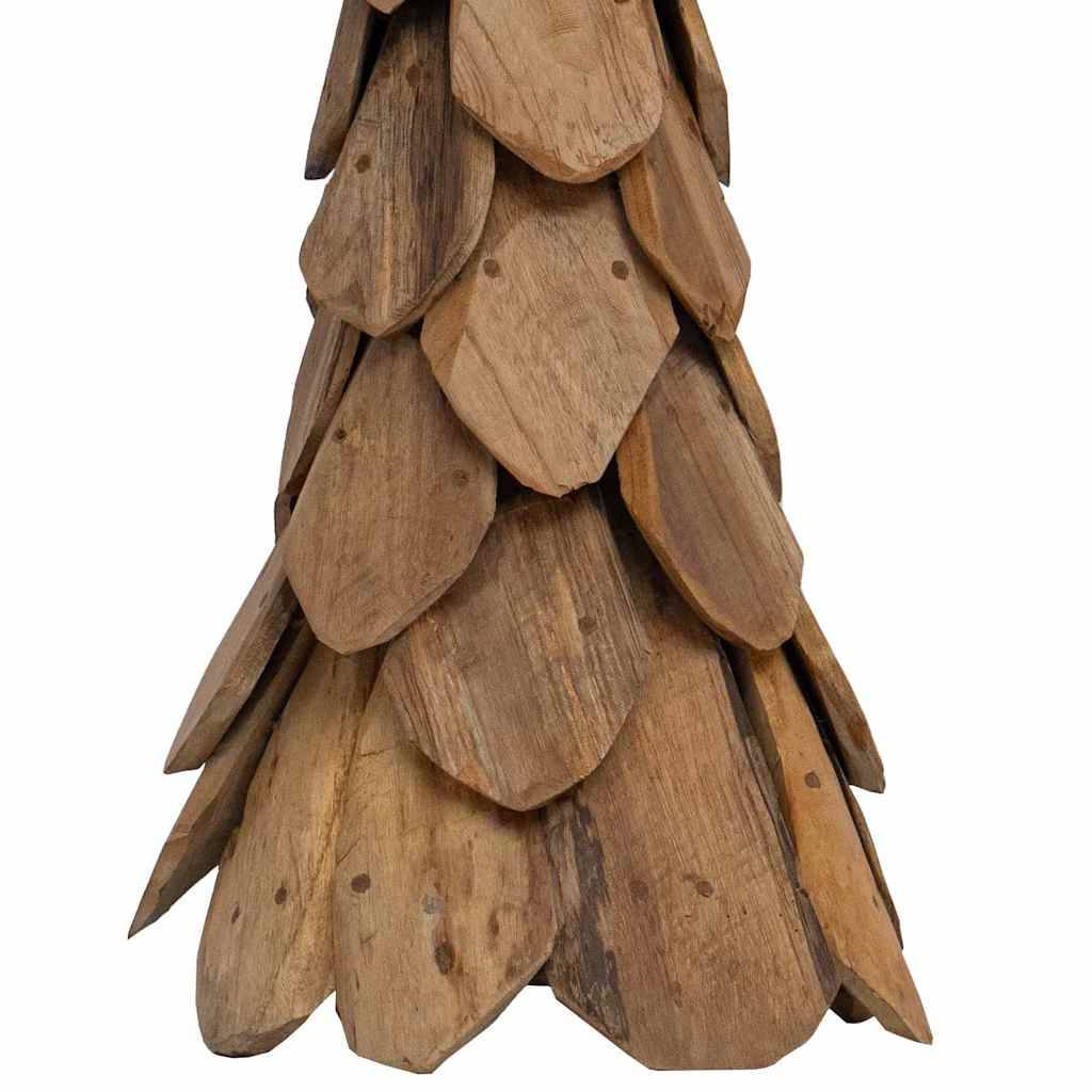 Maison Chic - Sapin de Noël | Arbre de Noël avec support Marron 111 cm Bois de teck solide Maison Chic - Image 9