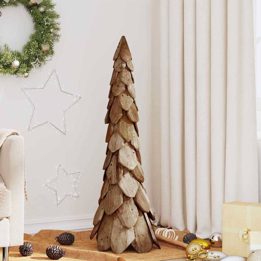 Maison Chic - Sapin de Noël | Arbre de Noël avec support Marron 111 cm Bois de teck solide Maison Chic - Image 2