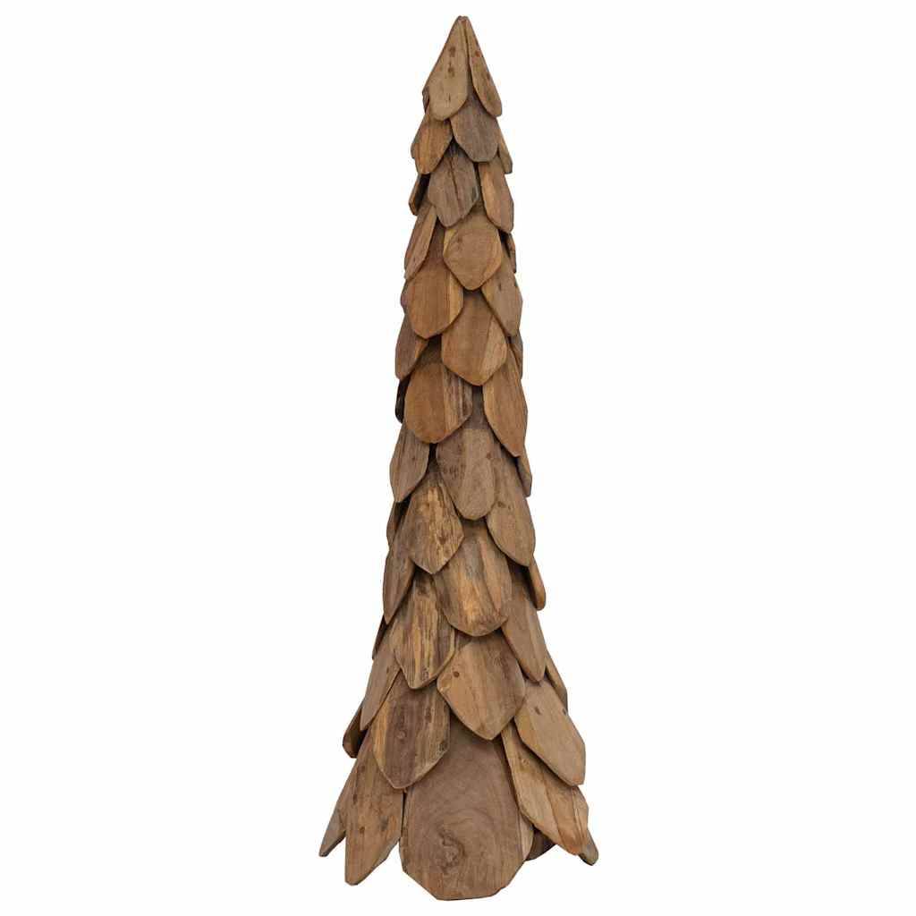 Maison Chic - Sapin de Noël | Arbre de Noël avec support Marron 111 cm Bois de teck solide Maison Chic - Image 4