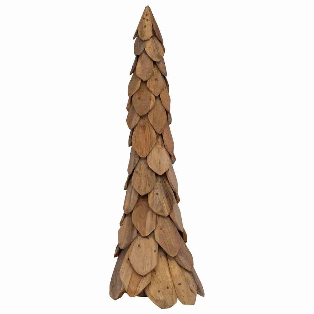 Maison Chic - Sapin de Noël | Arbre de Noël avec support Marron 111 cm Bois de teck solide Maison Chic - Image 5