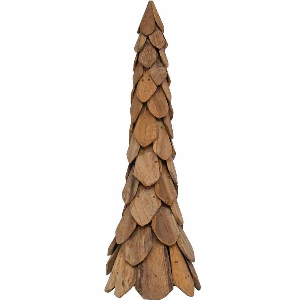 Maison Chic - Sapin de Noël | Arbre de Noël avec support Marron 111 cm Bois de teck solide Maison Chic - Image 6