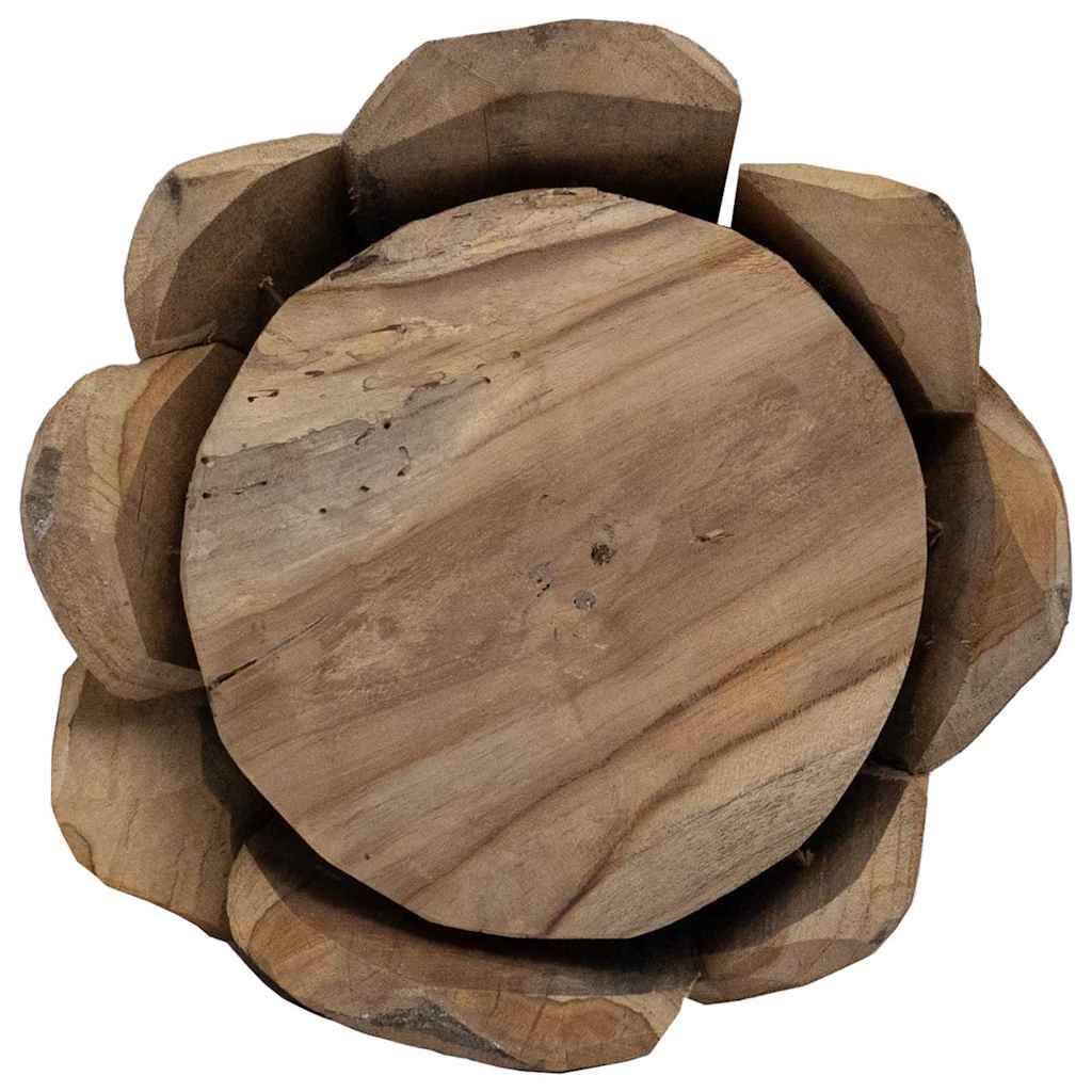 Maison Chic - Sapin de Noël | Arbre de Noël avec support Marron 111 cm Bois de teck solide Maison Chic - Image 8