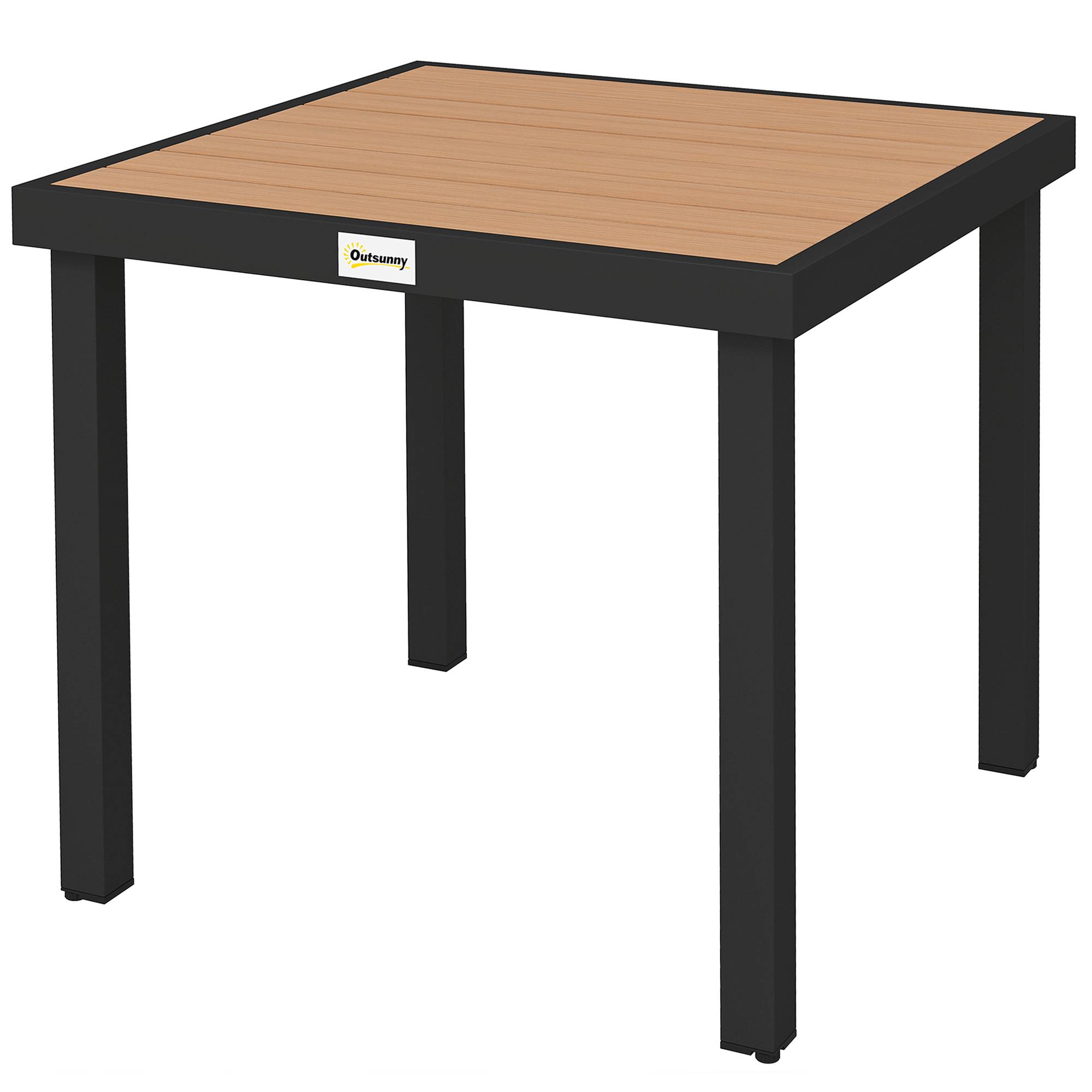 Table de jardin en plastique, 78 x 78 x 74 cm, résistante aux intempéries, structure en aluminium ; table de buffet, table de camping pour 4 personnes - Image 2