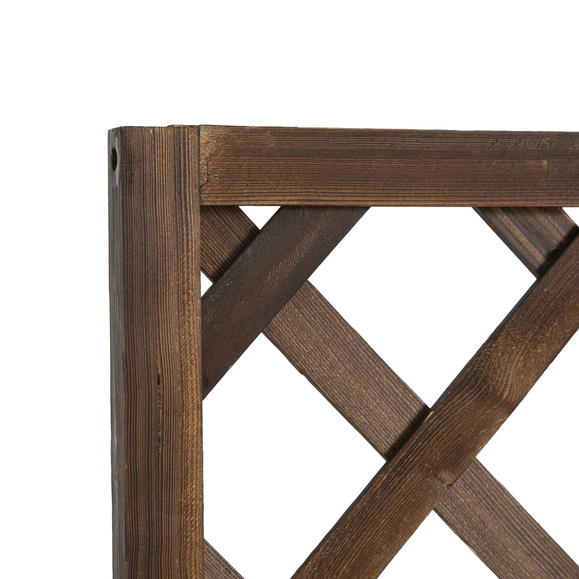Jardinière avec treillis bois sapin jardin extérieur intimité assurée 72x31x149cm marron - ComfortXL Outdoor Living - Image 10