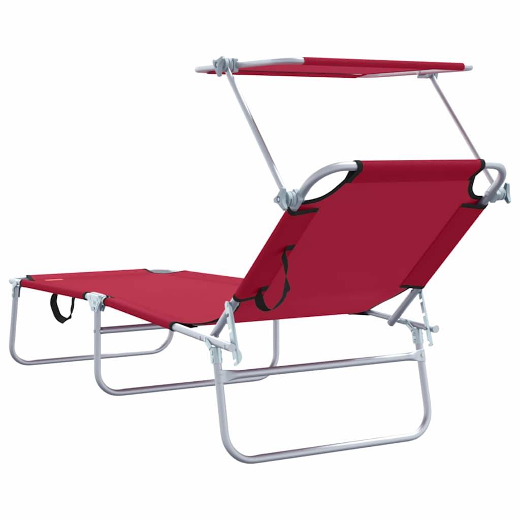 Transat Rouge Polyester 58 x 188 x 77 cm 2 pcs - PANGIVO - Image 7