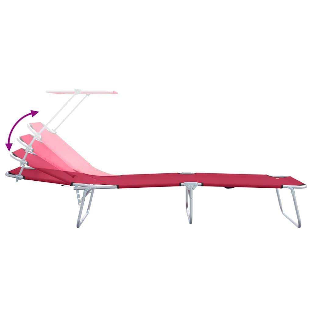 Transat Rouge Polyester 58 x 188 x 77 cm 2 pcs - PANGIVO - Image 8