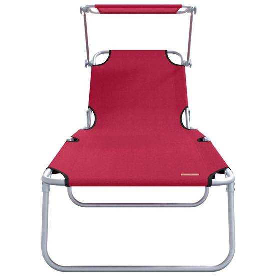 Transat Rouge Polyester 58 x 188 x 77 cm 2 pcs - PANGIVO - Image 5