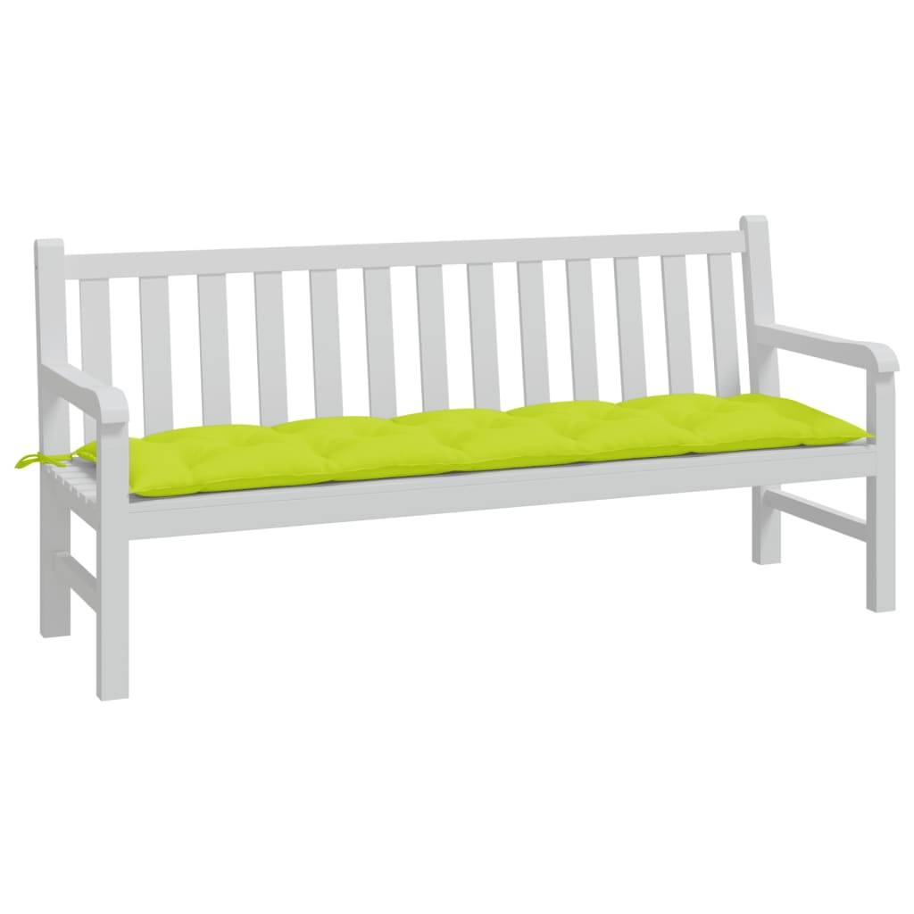 Coussin de banc de jardin vert brillant 180x50x7cm tissu oxford P126 - Image 3