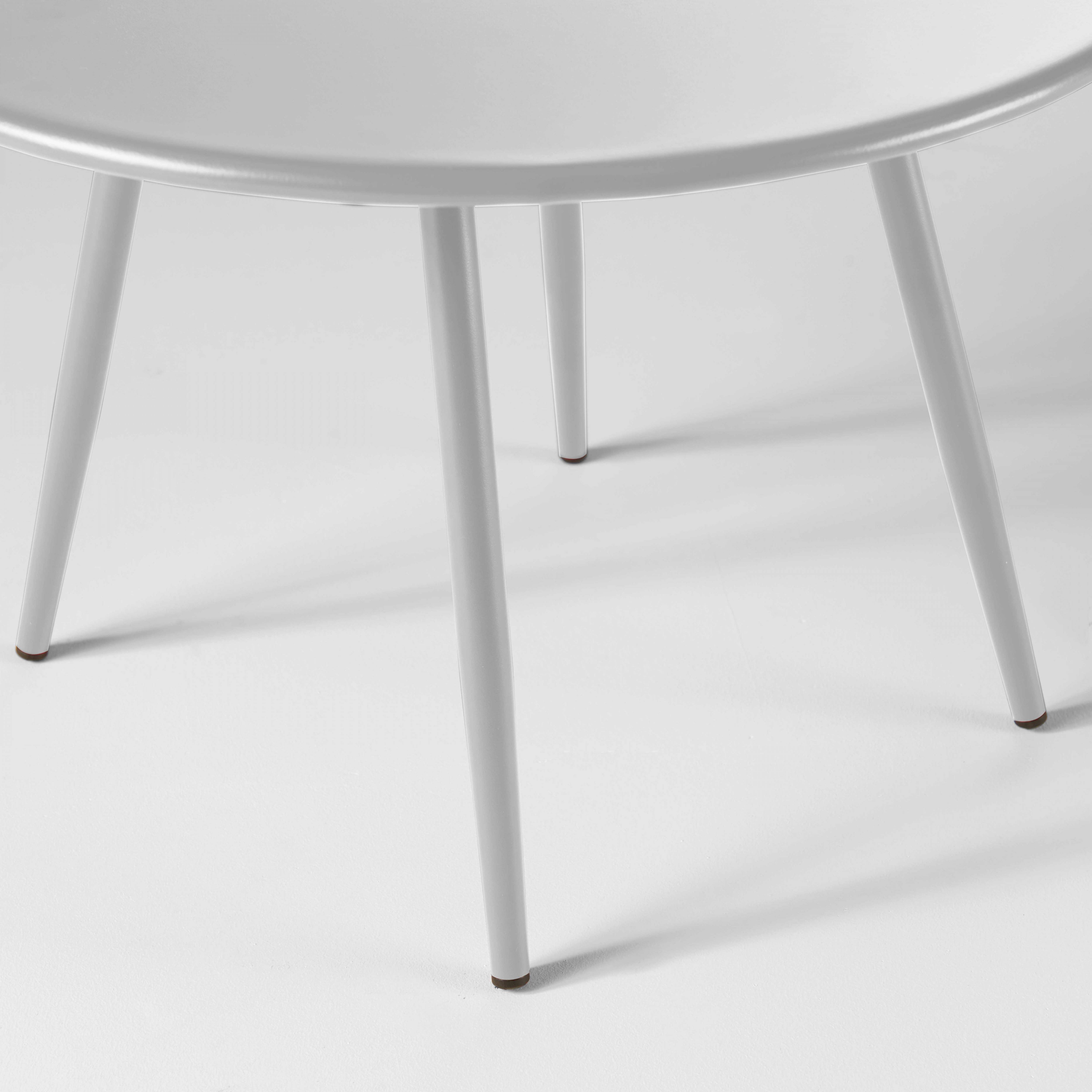 Oviala - Lot de 2 tables basses de jardin en acier blanc Palavas - Oviala - Image 6