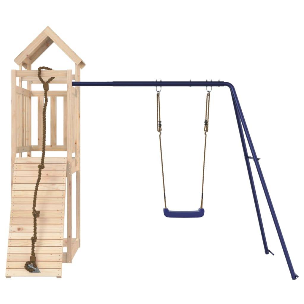 Helloshop26 - Aire de jeux d'extérieur balançoires portiques robuste jeux jardin 243 x 186 x 214 cm bois de pin massif - Image 3