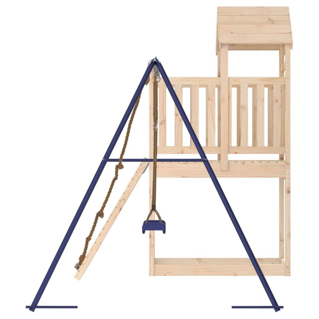 Helloshop26 - Aire de jeux d'extérieur balançoires portiques robuste jeux jardin 243 x 186 x 214 cm bois de pin massif - Image 4