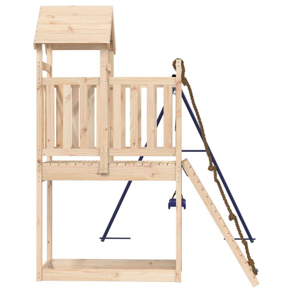 Helloshop26 - Aire de jeux d'extérieur balançoires portiques robuste jeux jardin 243 x 186 x 214 cm bois de pin massif - Image 5