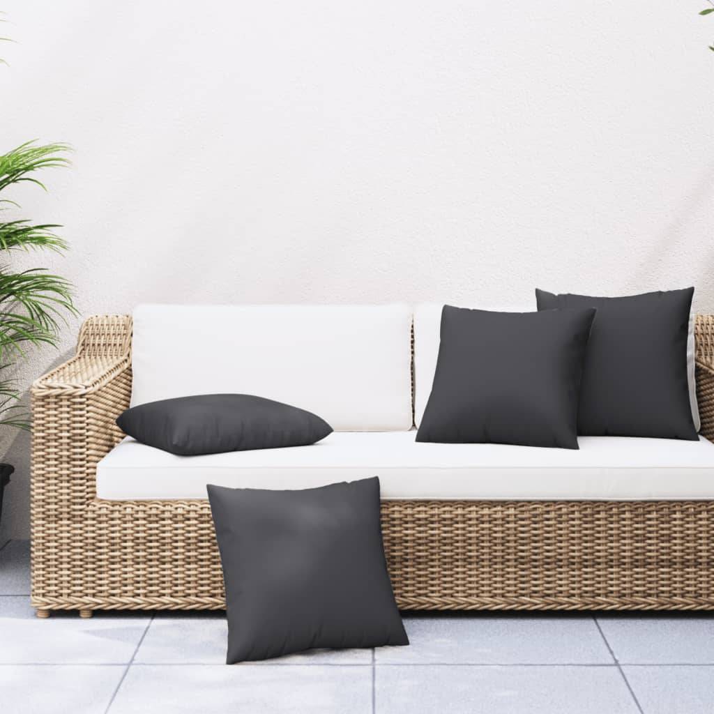 ComfortXL - Lot de 4 Coussins de Canapé Carrés Polyester Résistant à l'Eau pour Salon de Jardin Noir 40x40cm – ComfortXL Outdoor Living - Image 1