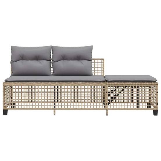 Salon de jardin d'angle avec coussins 3 pcs | Mobilier d'extérieur mélange beige rotin Maison Chic - Image 7