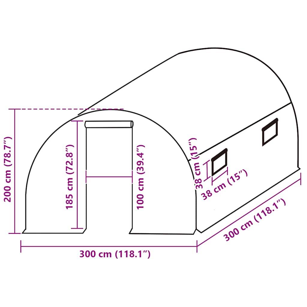 ComfortXL - Bâche de Serre Remplacement PE 9m² Jardin Protection Hiver 3x3x2 m Transparent - ComfortXL Outdoor Living - Image 5
