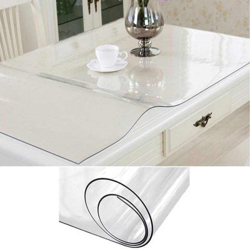 Nappe Transparente Epaisseur 60 Microns Taille 100X250CM Composition 100% PVC Caoutchouc Protecteur De Meubles - Image 2