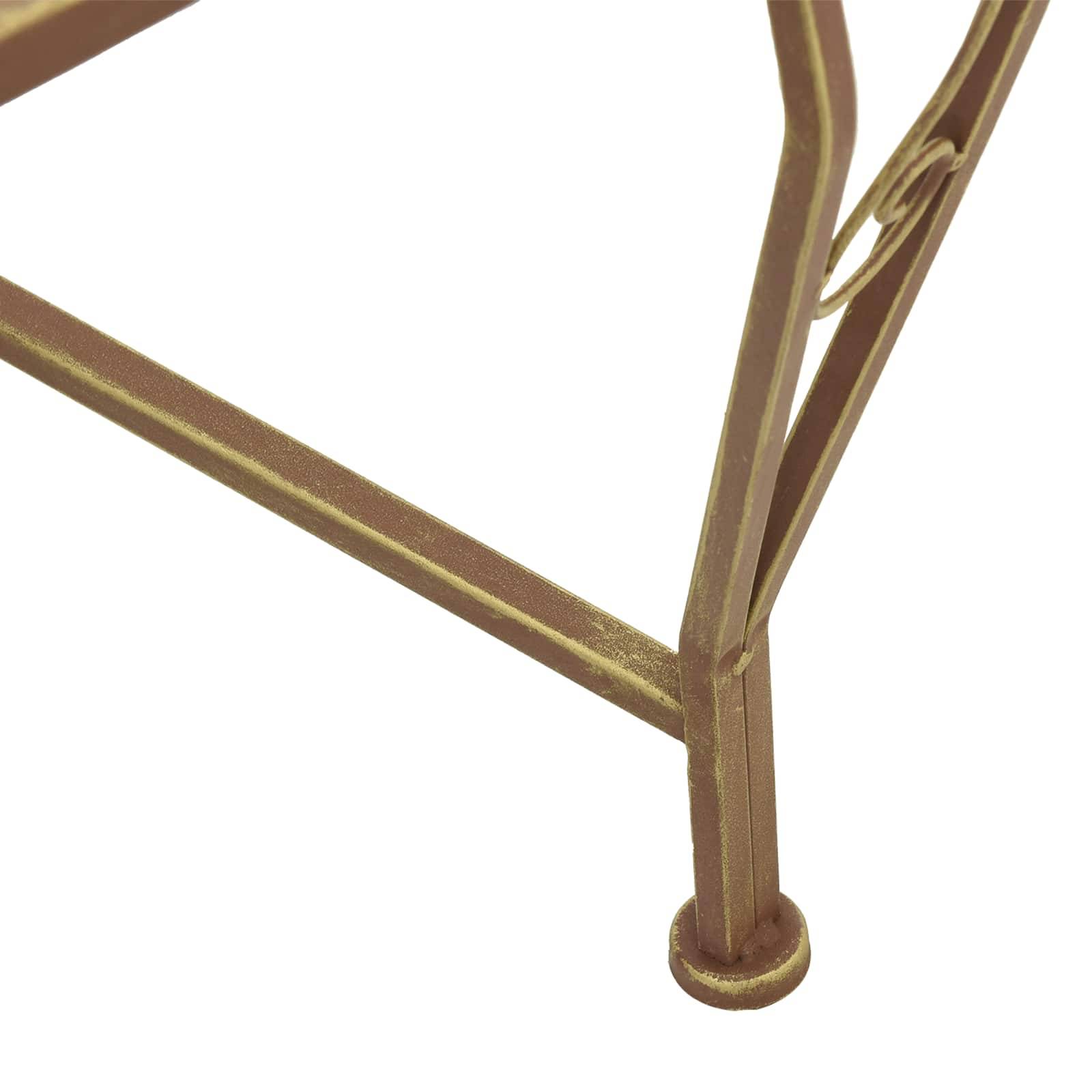 PANGIVO - Banc d'arbre demi-rond acier marron 160 x 80 x 89 cm, Poids:11.35kg - PANGIVO - Image 3