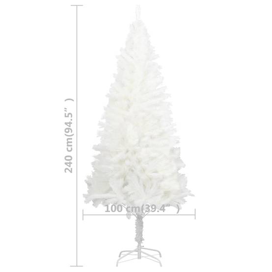 Maison Chic - Sapin De Noël - Arbre de Noël artificiel aiguilles réalistes blanc 240 cm - Image 6