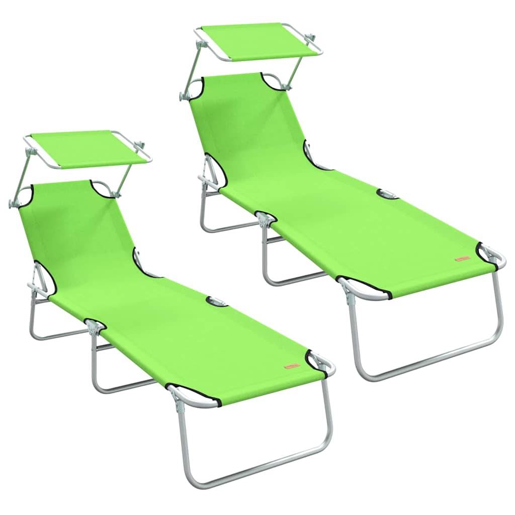 Vidaxl - Transat 2 pc Polyester Vert vidaXL 42003064 - Image 2