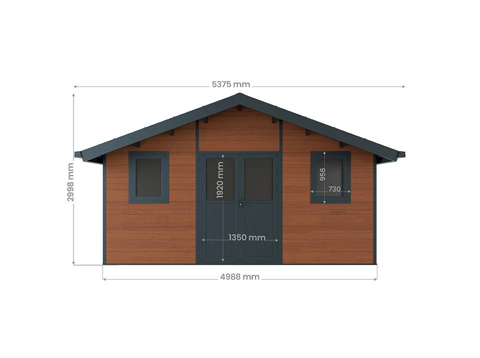 Direct Abris - Abri de Jardin Bois Composite 20m2 Brun ISORA - Extension - Cabane de Jardin - Local - Image 6
