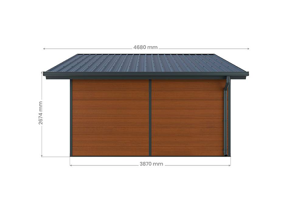 Direct Abris - Abri de Jardin Bois Composite 20m2 Brun ISORA - Extension - Cabane de Jardin - Local - Image 7