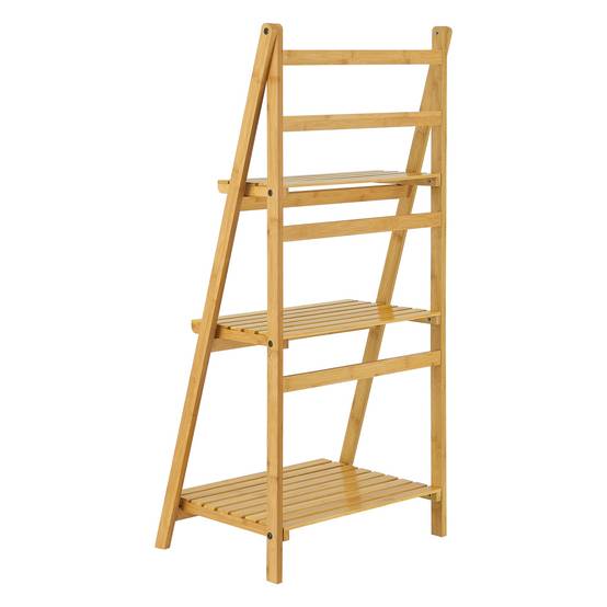 Étagère échelle à 3 niveaux en bambou 109 x 50,8 x 35 cm - Image 4
