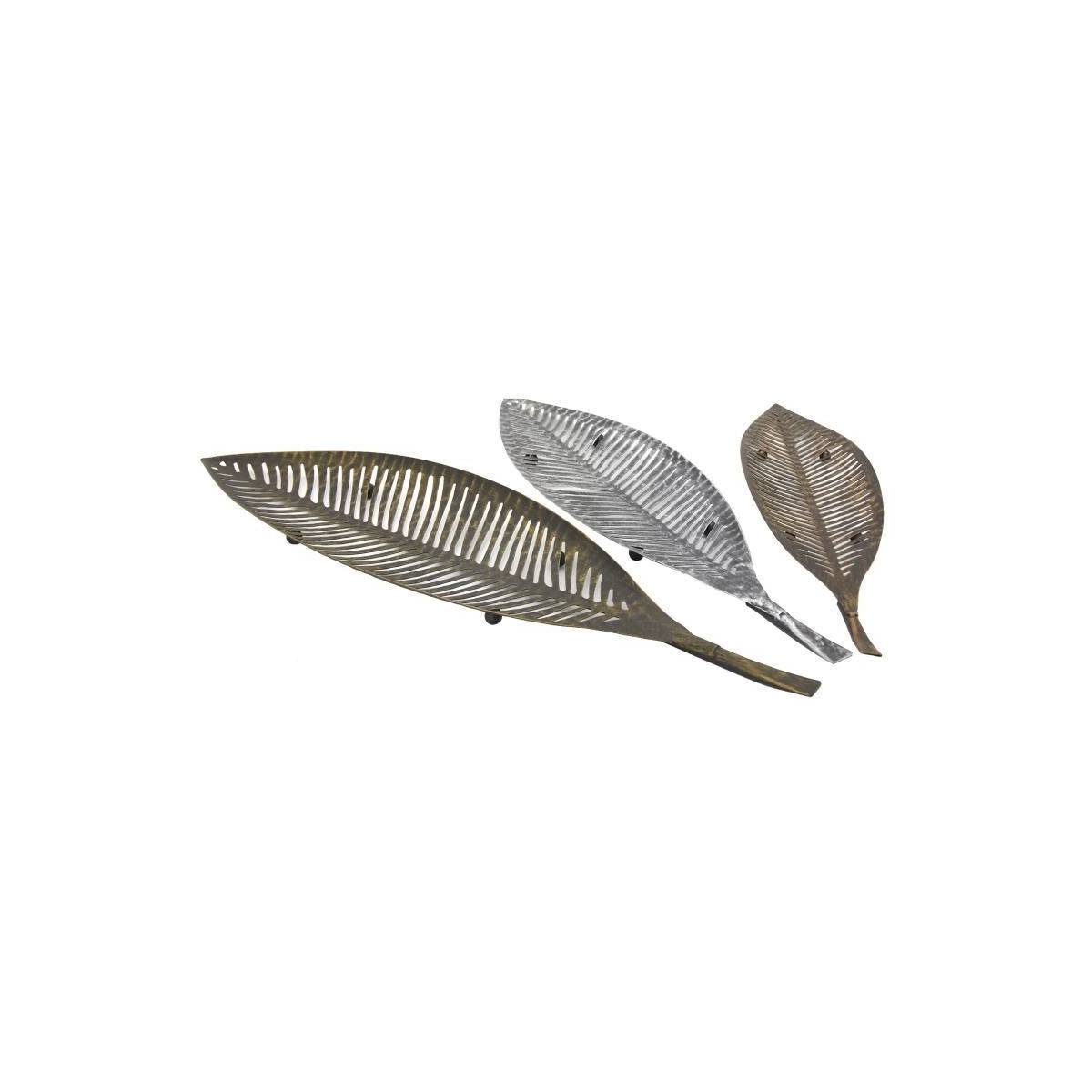 Aubry Gaspard - Corbeilles Feuilles en métal laqué (Lot de 3) - Image 1