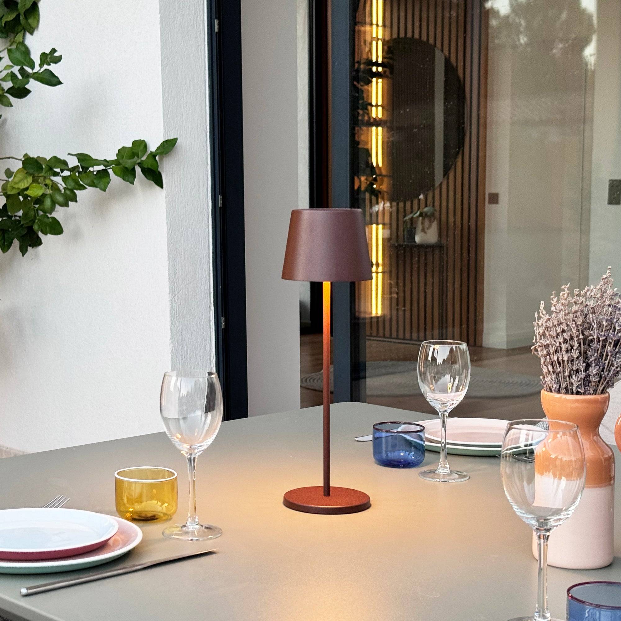 Lumisky - Lampe de table sans fil KELLY Rouille H38cm - Image 9