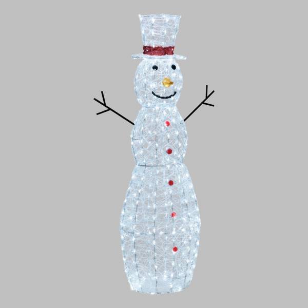 Lotti - Grand Bonhomme de neige lumineux 3D H150cm 320 LED blanc froid 8 jeux lumières IP44 SMART Connect 31V Lotti - Image 1