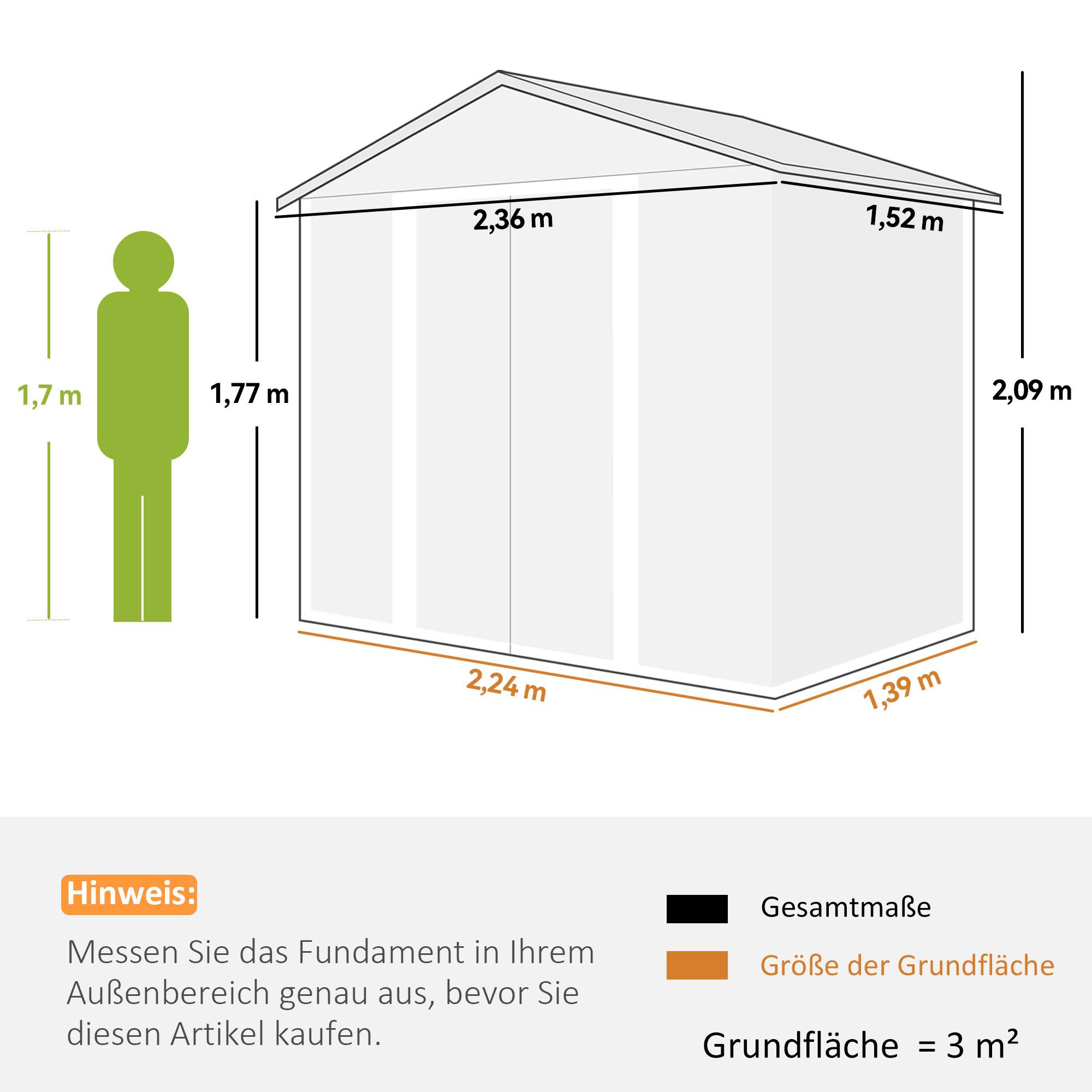 Abri de jardin acier aspect bois avec fenêtre 152x235,7x208,7 cm remise extérieure outils résistante marron - Image 5