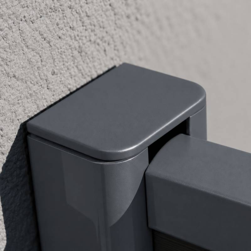 Capot pour poteau de départ ou fin de clôture - Coloris - Gris anthracite RAL 7015, Epaisseur - 2mm, Largeur - 4.5 cm, Longueur - 6.8 cm - Image 3