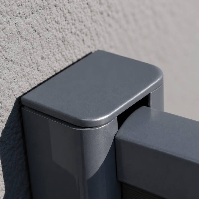 Capot pour poteau de départ ou fin de clôture - Coloris - Gris anthracite RAL 7015, Epaisseur - 2mm, Largeur - 4.5 cm, Longueur - 6.8 cm - Image 4