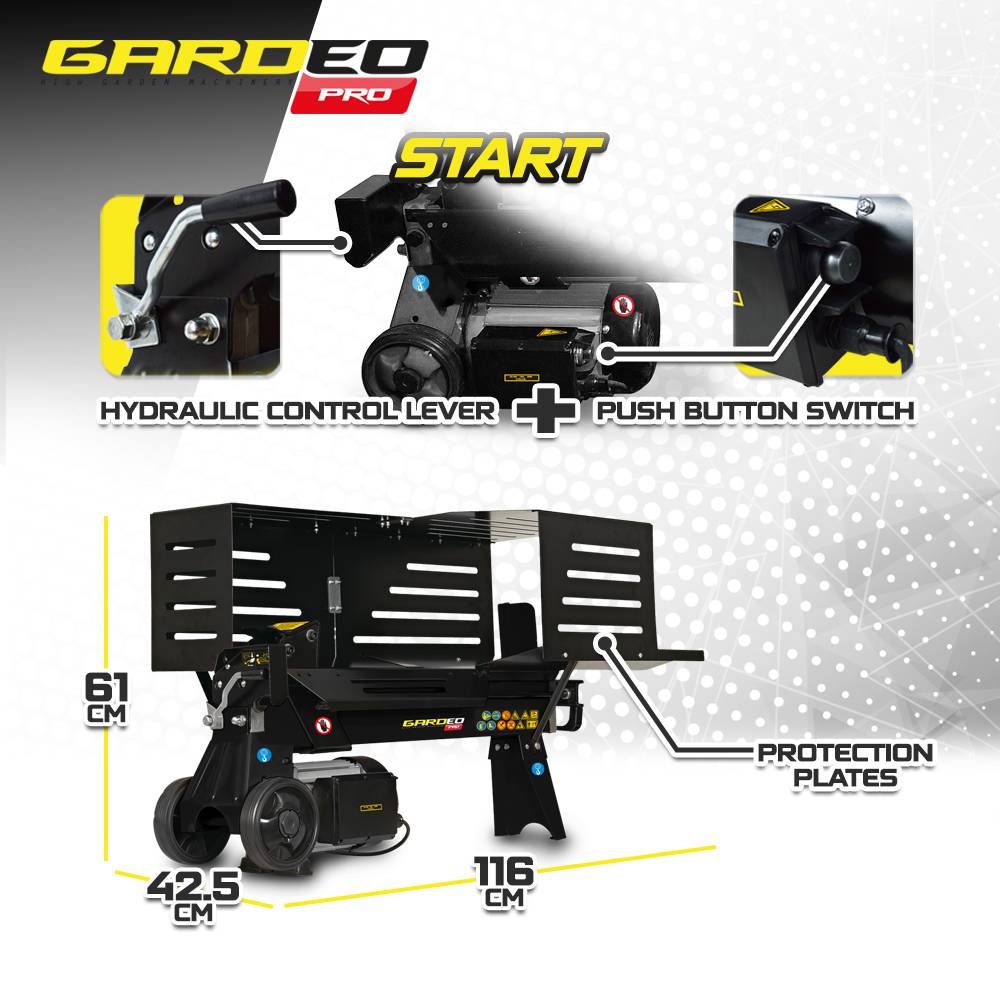 Gardeo Pro - Fendeur de bûches horizontal 2200 W - 5 tonnes. - Image 4