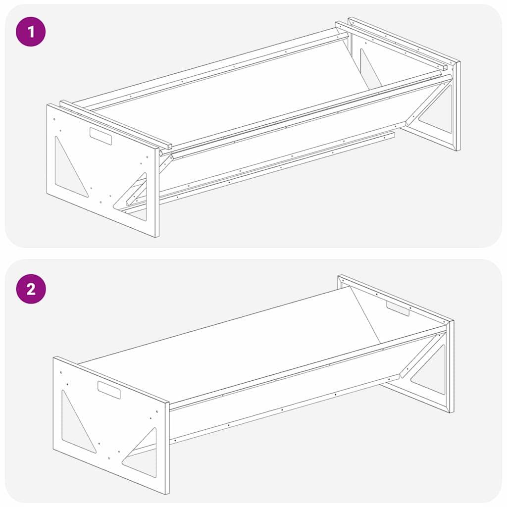 Vidaxl - Trough d'alimentation pour le bétail Argent 108 x 50 x 28 cm vidaXL 874617 - Image 9