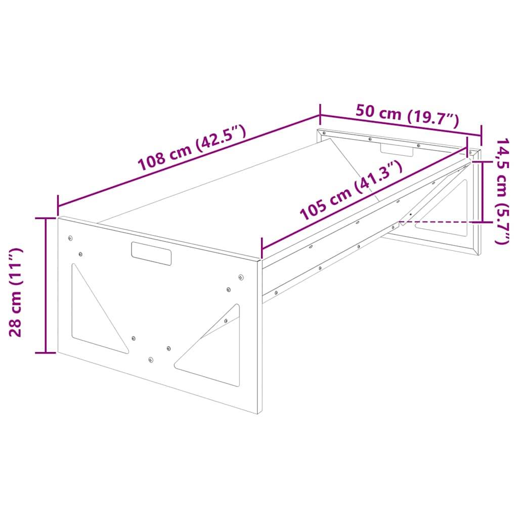 Vidaxl - Trough d'alimentation pour le bétail Argent 108 x 50 x 28 cm vidaXL 874617 - Image 3