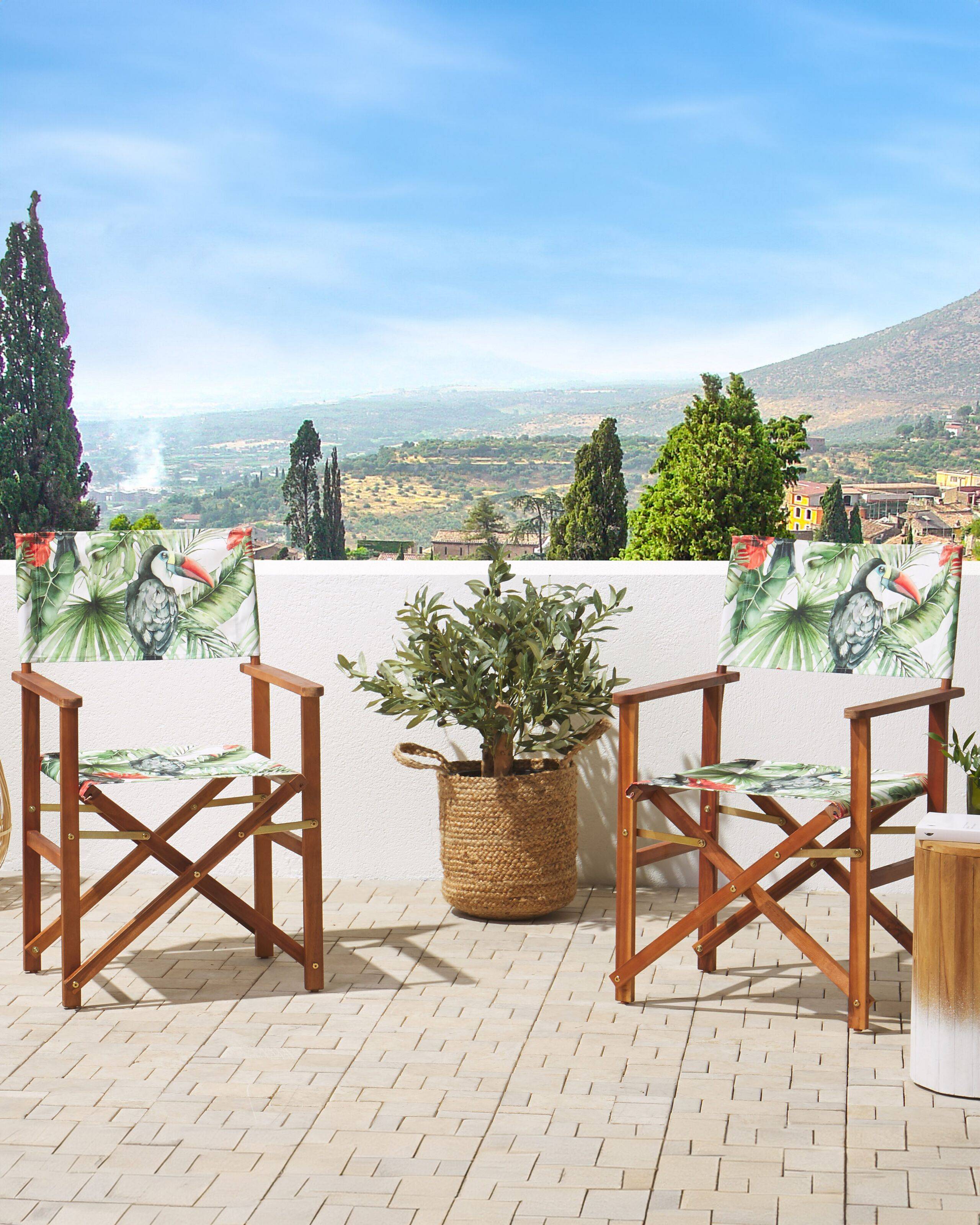 Beliani - Chaise de jardin Tissu Vert CINE - 50x50x91- Beliani - Image 1