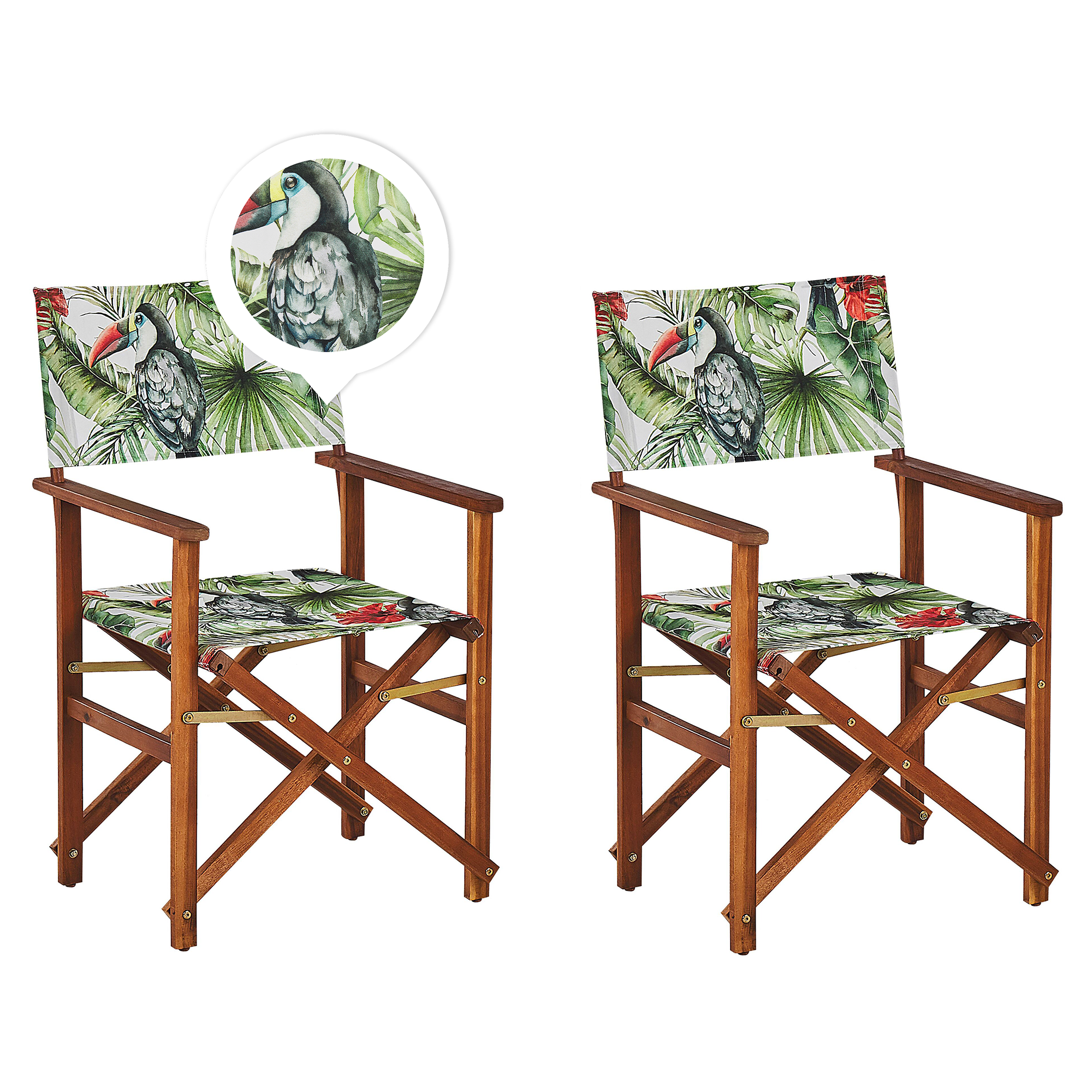 Beliani - Chaise de jardin Tissu Vert CINE - 50x50x91- Beliani - Image 2