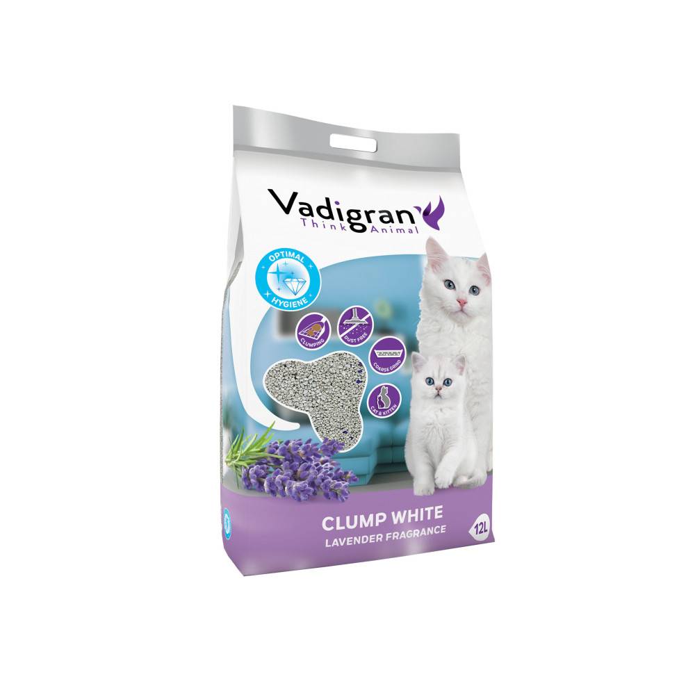 Vadigran - Vadigran - Litière pour chat CLUMP WHITE. 10 kg - 12 litres. senteur lavande - Image 3