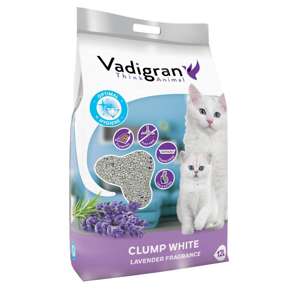 Vadigran - Vadigran - Litière pour chat CLUMP WHITE. 10 kg - 12 litres. senteur lavande - Image 1