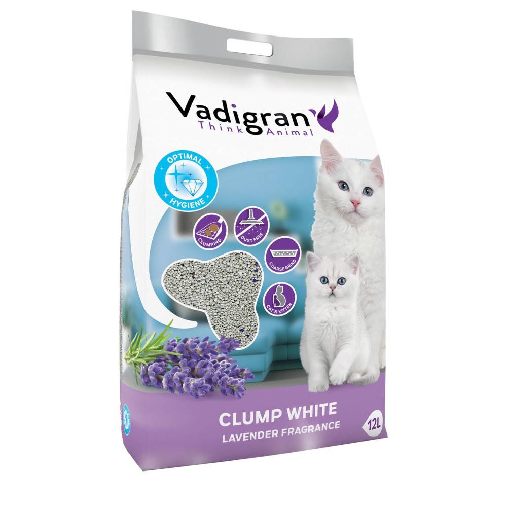 Vadigran - Vadigran - Litière pour chat CLUMP WHITE. 10 kg - 12 litres. senteur lavande - Image 2