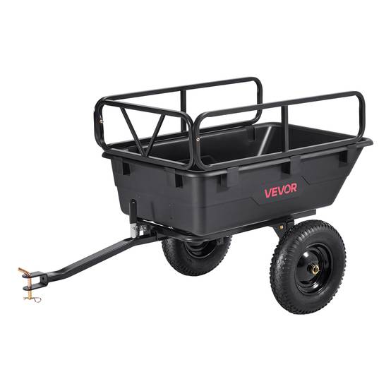 VEVOR Remorque à Benne Basculante Tracteur Tondeuse Gazon Jardin 283 L 226,8 kg - Image 1