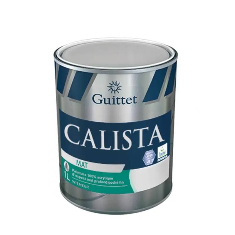 Peinture GUITTET Calista - Mat blanc - 1L - 28453 - Image 2