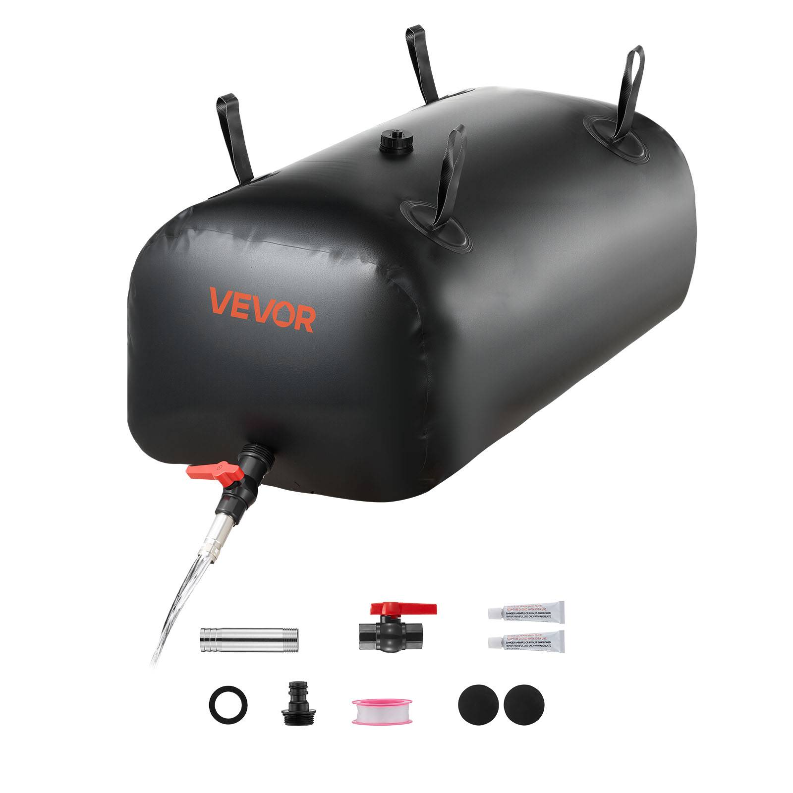 Vevor - VEVOR Réservoir d'Eau Souple Vessie de Stockage Eau Pliable 113 L PVC 1000D Noir - Image 1
