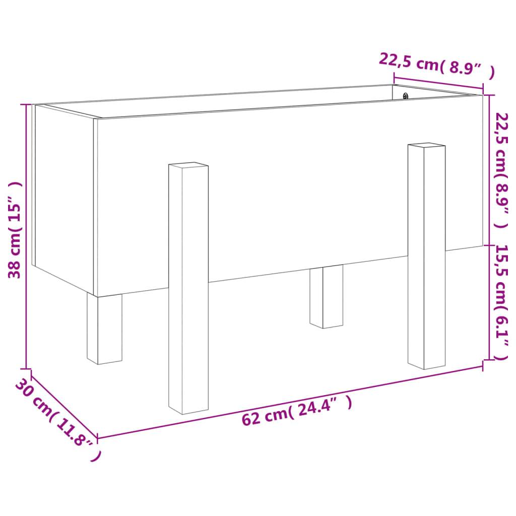 Vidaxl - Jardinière 62x30x38 cm bois massif de pin vidaXL 825177 - Image 3