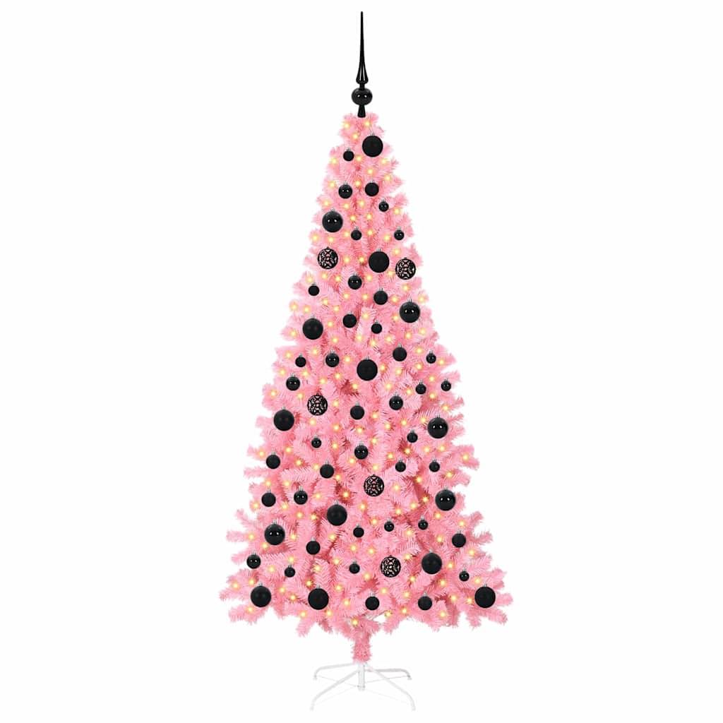 Vidaxl - Sapin de Noël Rose 180 cm PVC vidaXL 3396430 - Image 4
