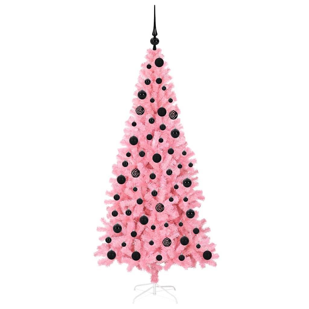 Vidaxl - Sapin de Noël Rose 180 cm PVC vidaXL 3396430 - Image 5