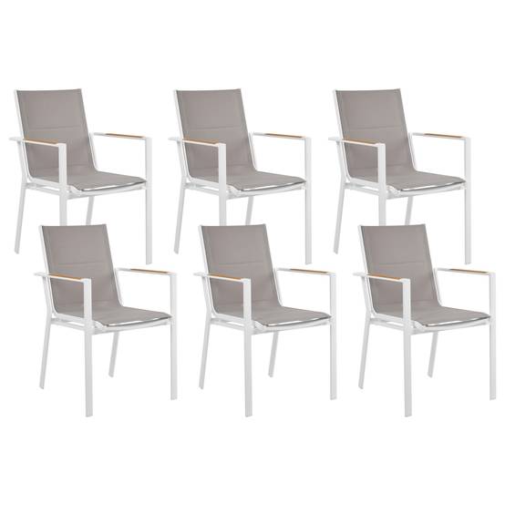 Chaise de jardin Aluminium Gris BUSSETO - Beliani - Image 1