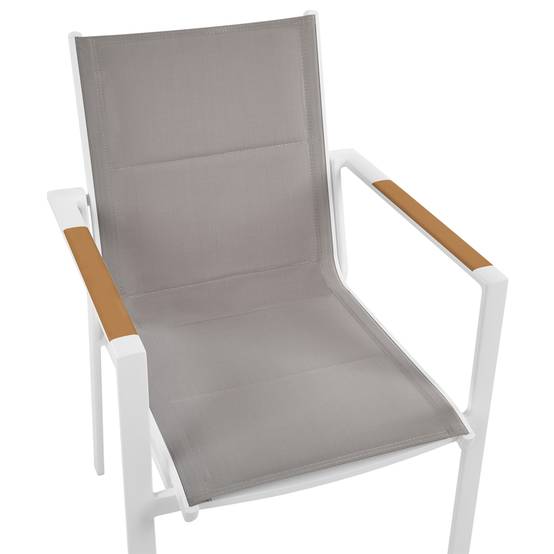 Chaise de jardin Aluminium Gris BUSSETO - Beliani - Image 6