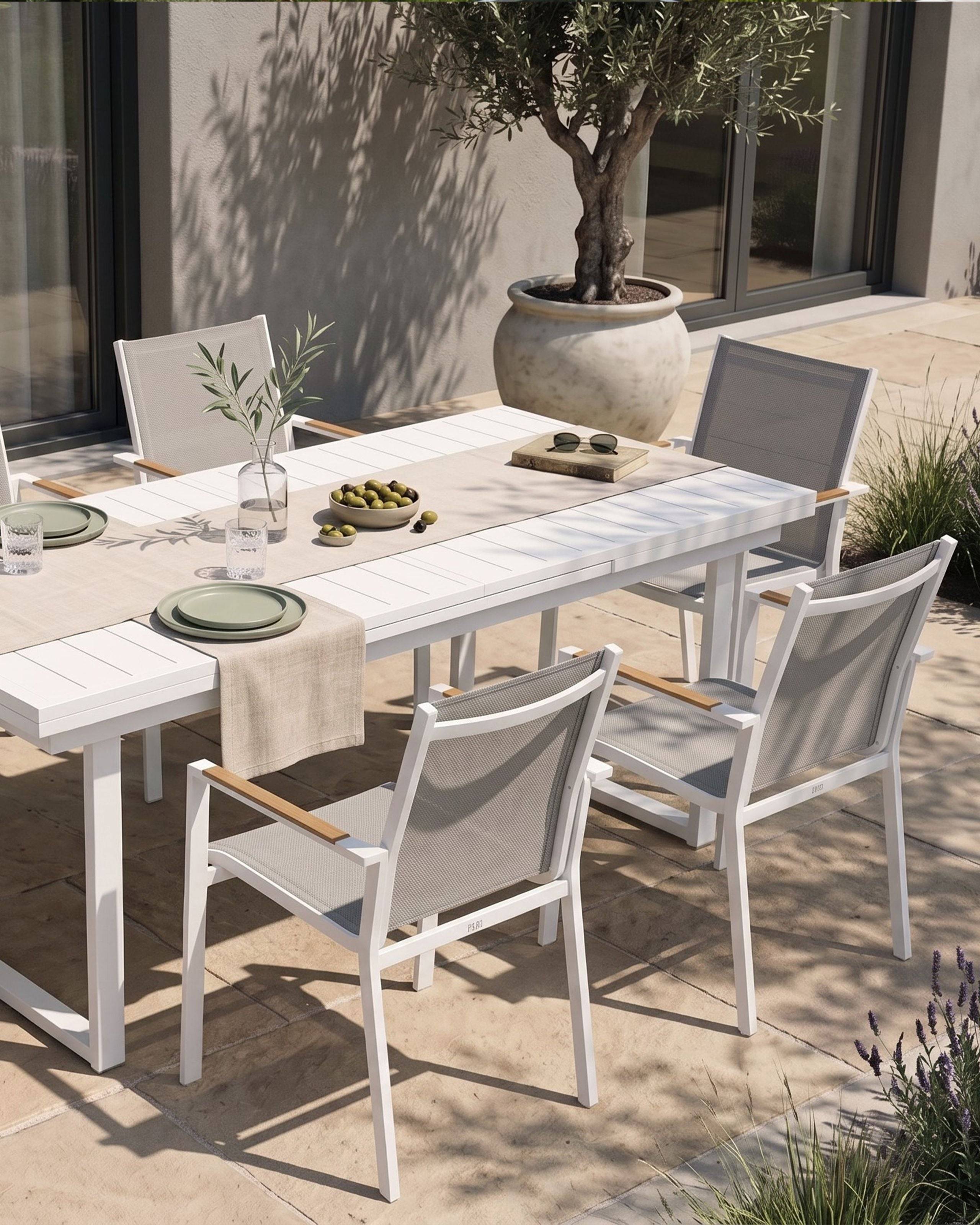 Beliani - Chaise de jardin Aluminium Gris BUSSETO - Beliani - Image 1