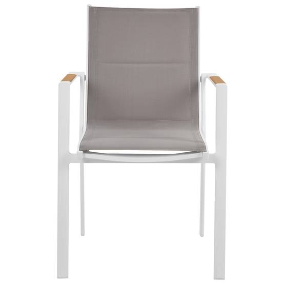 Chaise de jardin Aluminium Gris BUSSETO - Beliani - Image 4